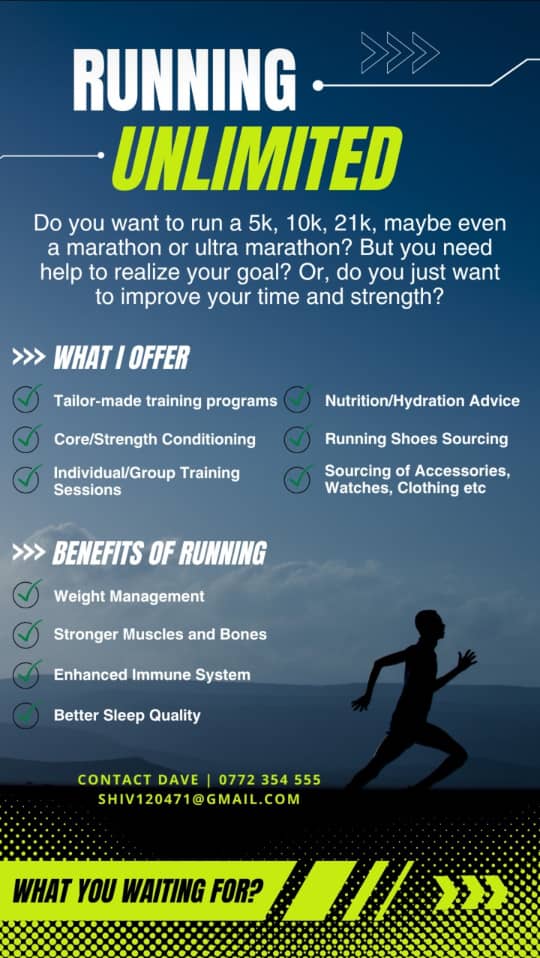 Running Unlimited flyer for Athlete Lab Legends